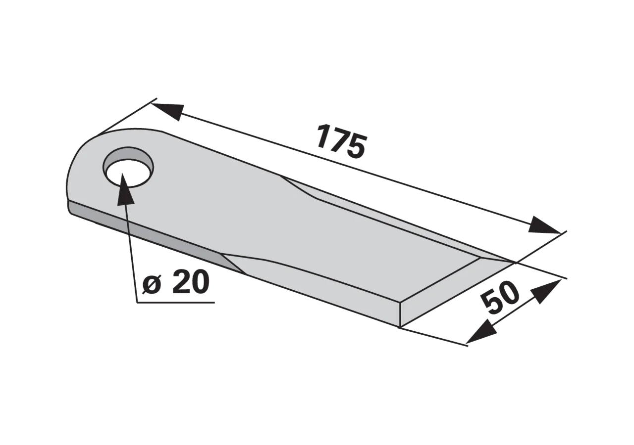 Häckslermesser glatt – passend für Claas 755787.1 radura
