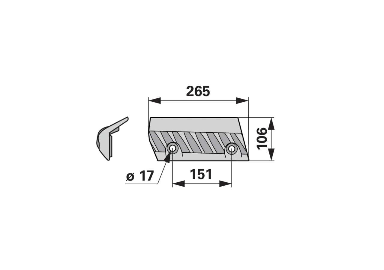 Schlagsegmentsatz links, 2 Stk. – passend für New Holland 86503255 GartenShop24