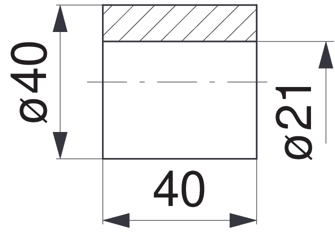 Gummibuchse 40 x 21 x 40 mm GartenShop24