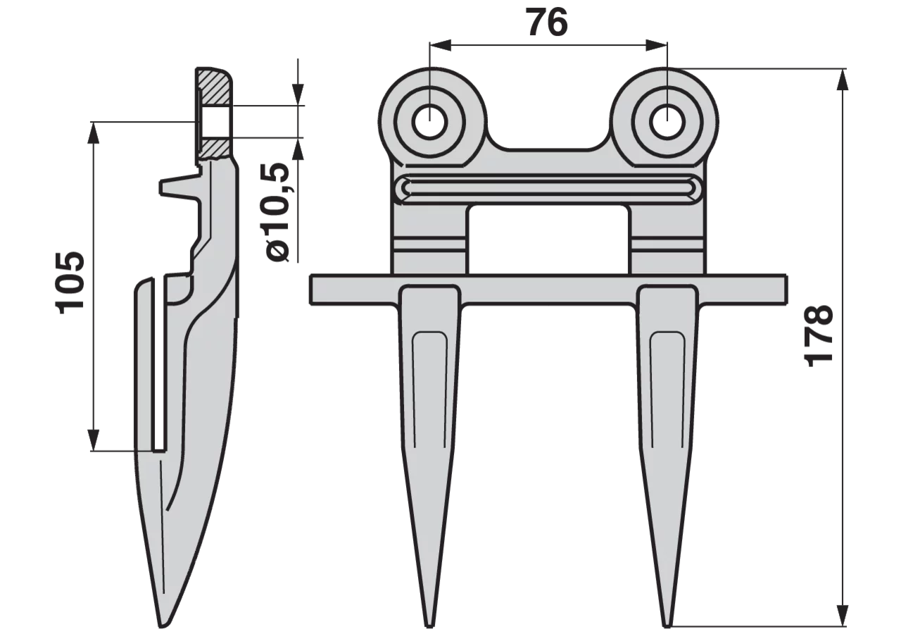 Doppelfinger – passend für Claas 676235.3, Ausführung Radura GartenShop24