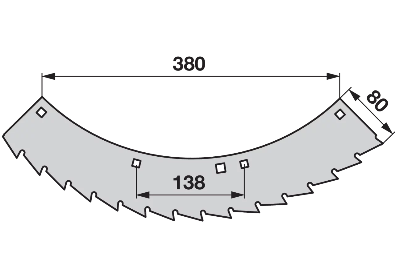Sägemesser links, grün – passend für Kemper 78231 MWS