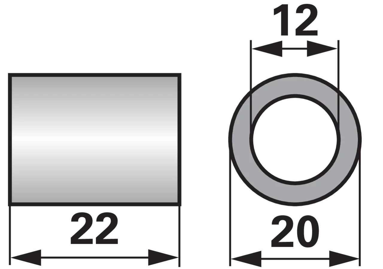 Buchse 12x20x22mm GartenShop24