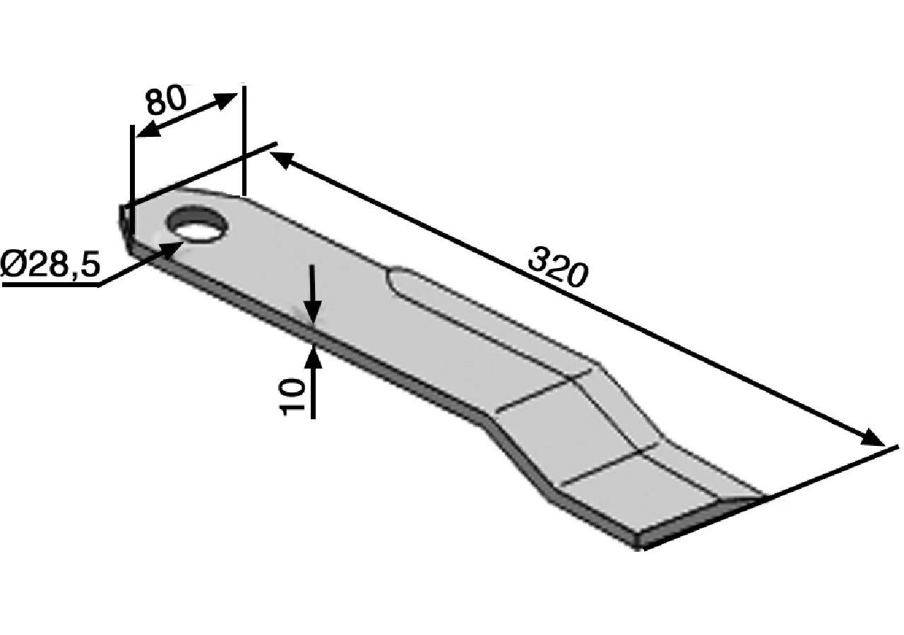 Schlegelmesser links passend zuTyp RMB, SRM GartenShop24