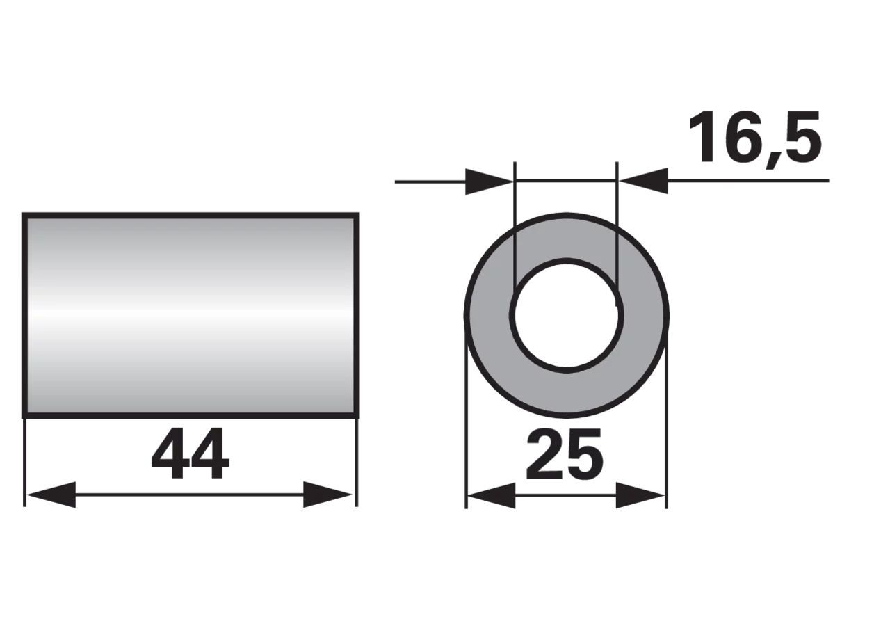 Buchse 16,5x25x44mm GartenShop24