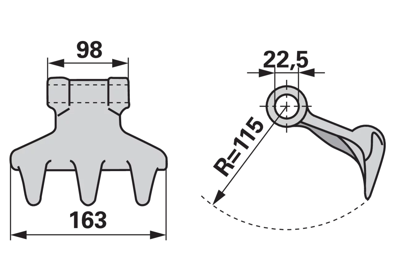 Schlaghammer B=163 R=115 Lo=22,5 GartenShop24