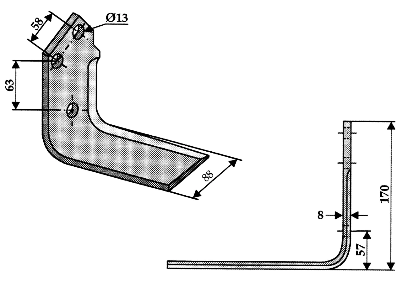 Grabenfräsmesser links anstelle von Mulag TM60190039 GartenShop24 - Hochwertige Gartengeräte