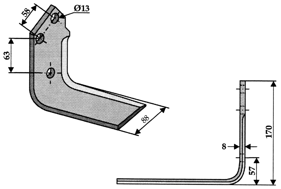 Grabenfräsmesser links anstelle von Mulag TM60190039 GartenShop24 - Hochwertige Gartengeräte