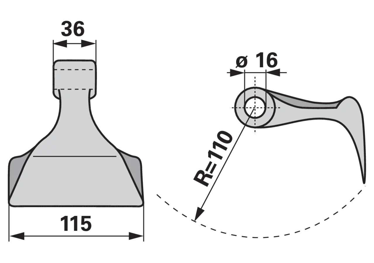 Schlaghammer B=115 R=110 Lo=16 GartenShop24