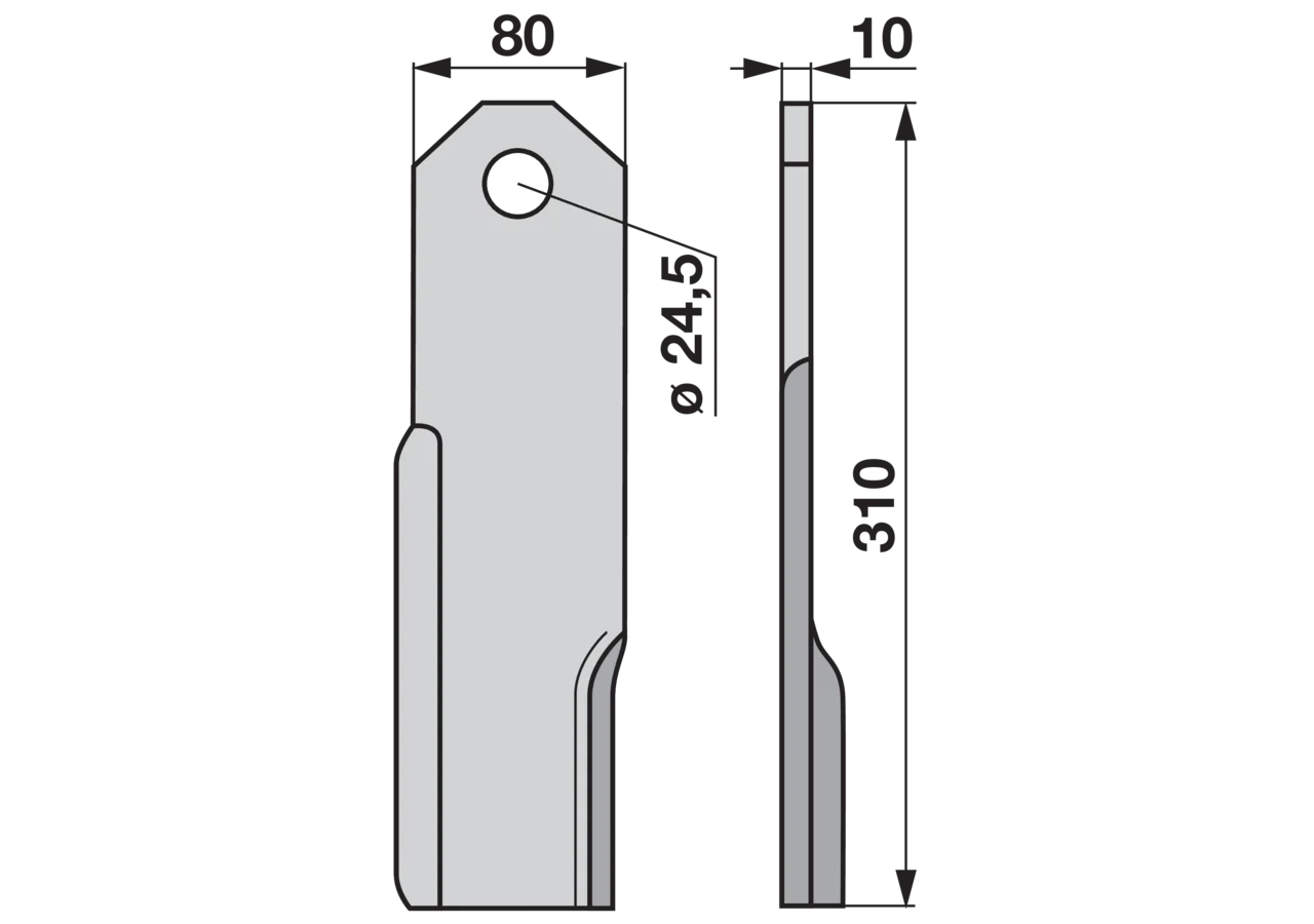 Schlegel rechts Höhe 310 mm GartenShop24