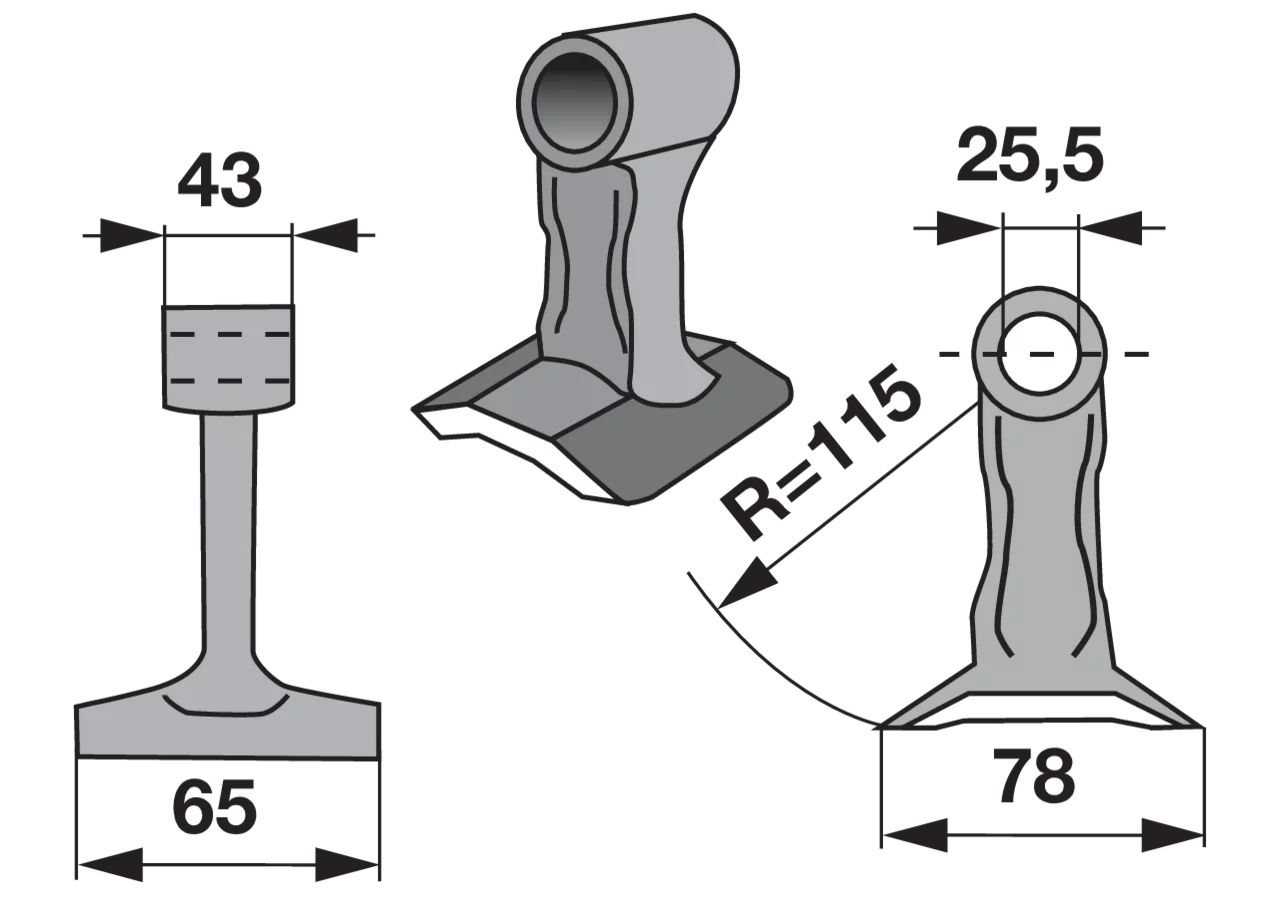 Schlaghammer B=65 H=115 Lo=25,5 GartenShop24