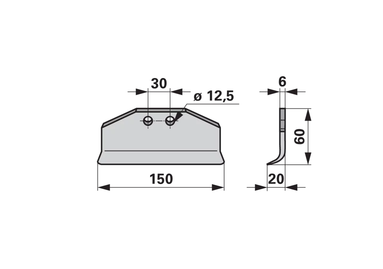 Schlegel 150x6 L=60 Lo 12,5 GartenShop24