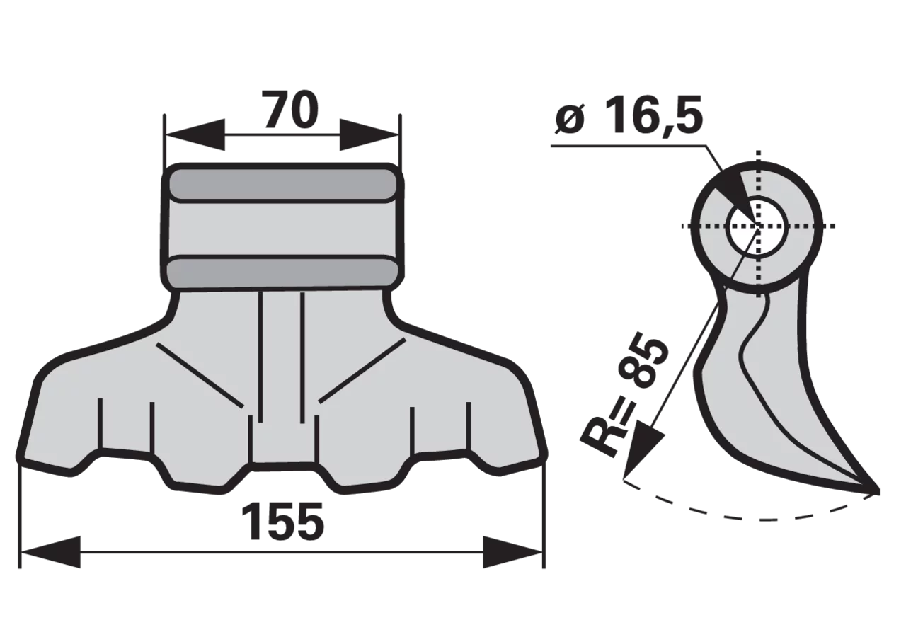 Schlaghammer B=155 H=85 Lo=16,5 GartenShop24