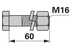 Sechskantschraube M16x2x60mm mit Mutter 1 Stück GartenShop24