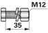 Sechskantschraube M12x35 mit Mutter 1 Stück GartenShop24