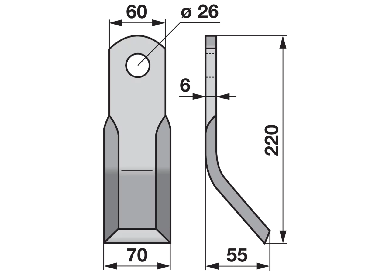 Y-Messer Breite 55 mm GartenShop24