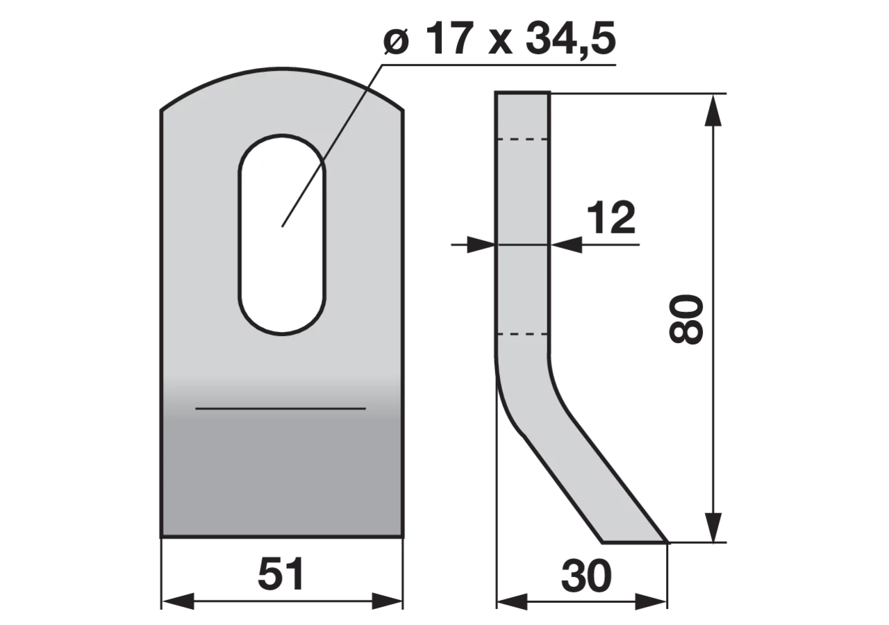 Schlegelmesser – passend für Müthing MU000449 GartenShop24