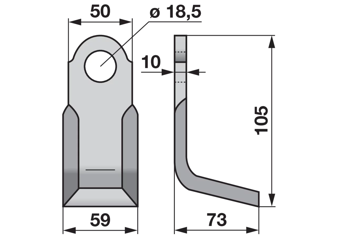 Y-Messer Breite 73 mm GartenShop24