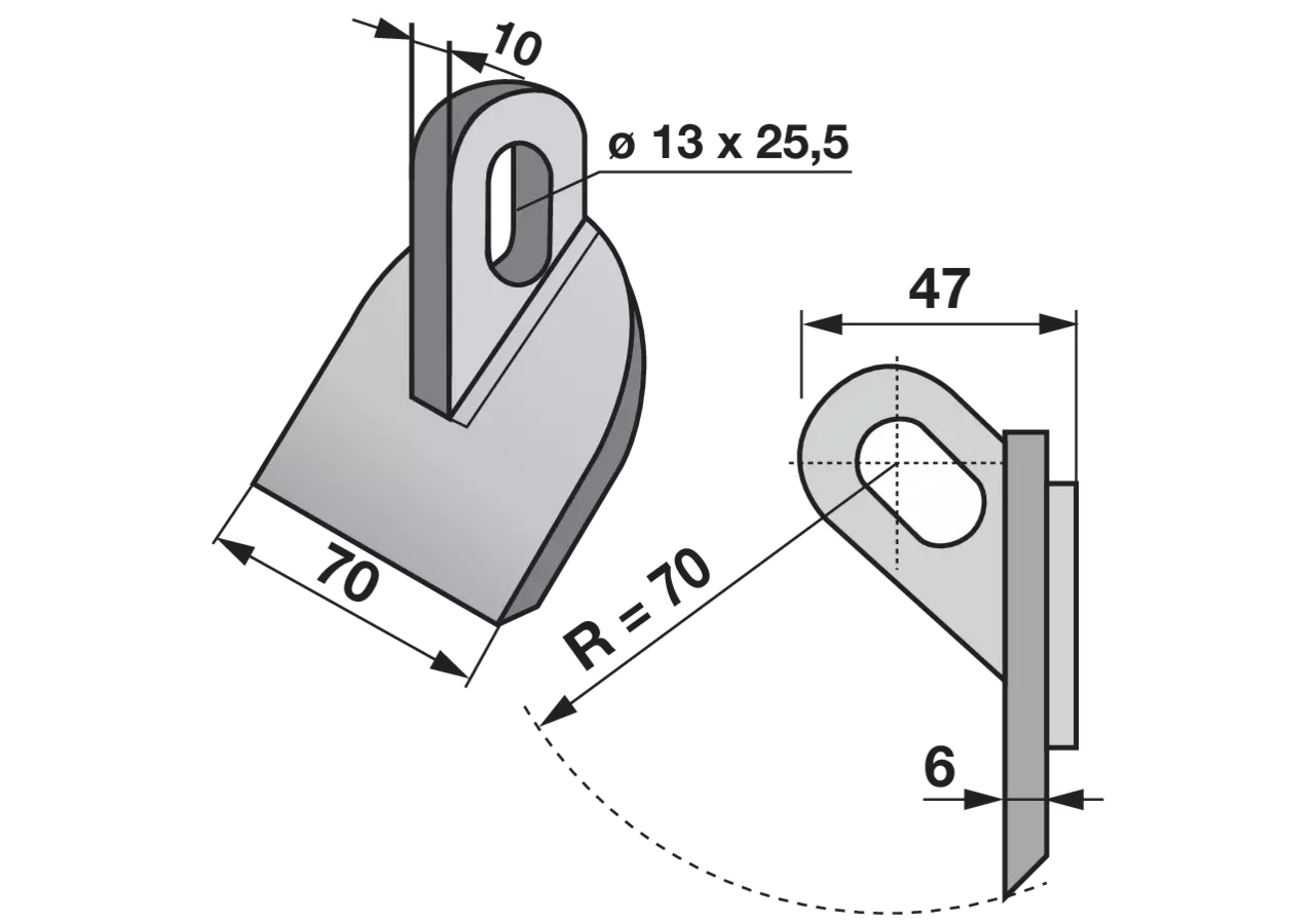 Schlaghammer B=70 H=70 Lo 13x25,5 GartenShop24