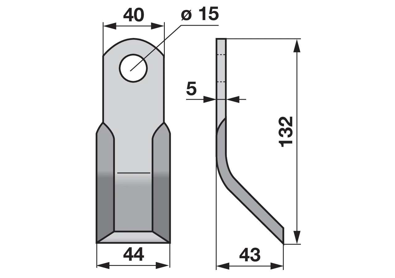 Y-Messer Höhe 132 mm GartenShop24