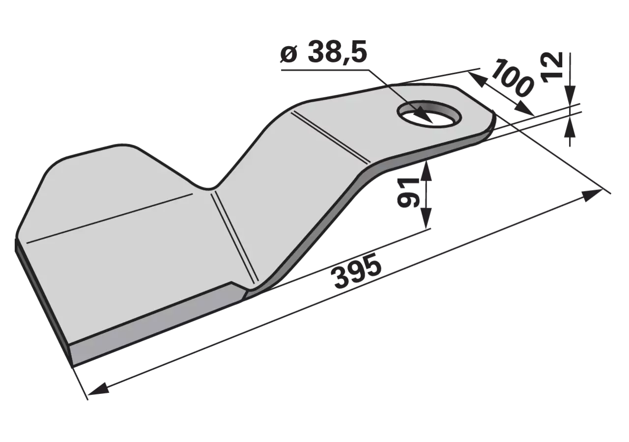 Schlegelmesser rechts – passend für Spearhead 7770730 GartenShop24