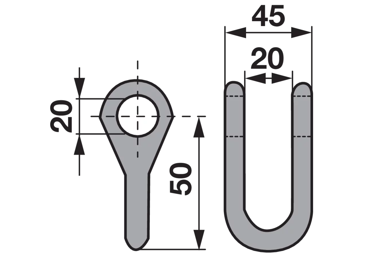 Schäkel Außendurchmesser 45 mm GartenShop24