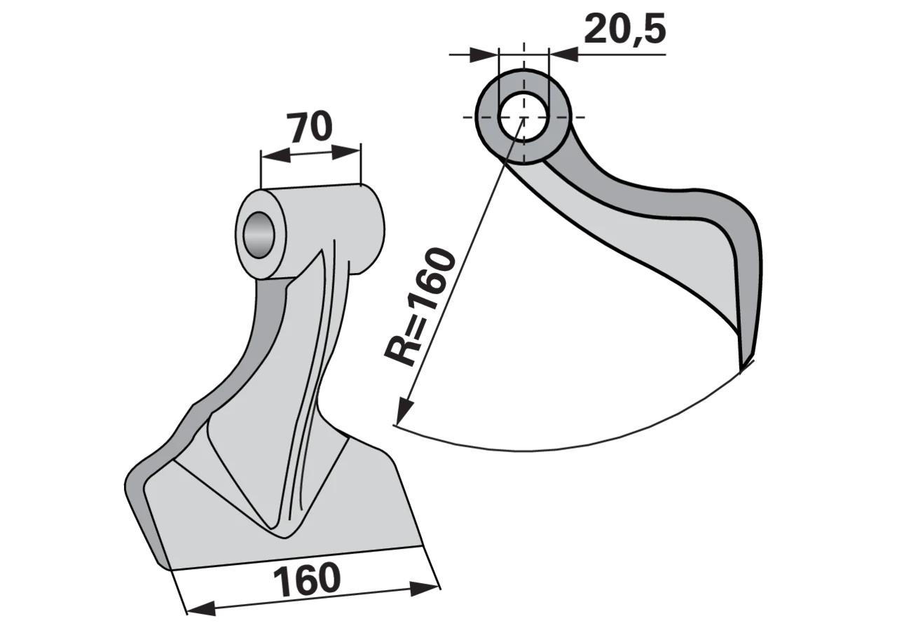 Schlaghammer B=160 H=160 Loch 20,5 mm GartenShop24