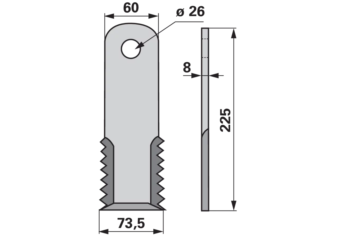 Schlegelmesser – passend für Müthing 00006431 GartenShop24