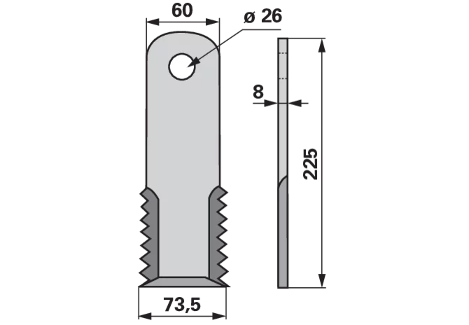 Schlegelmesser – passend für Müthing 00006431 GartenShop24