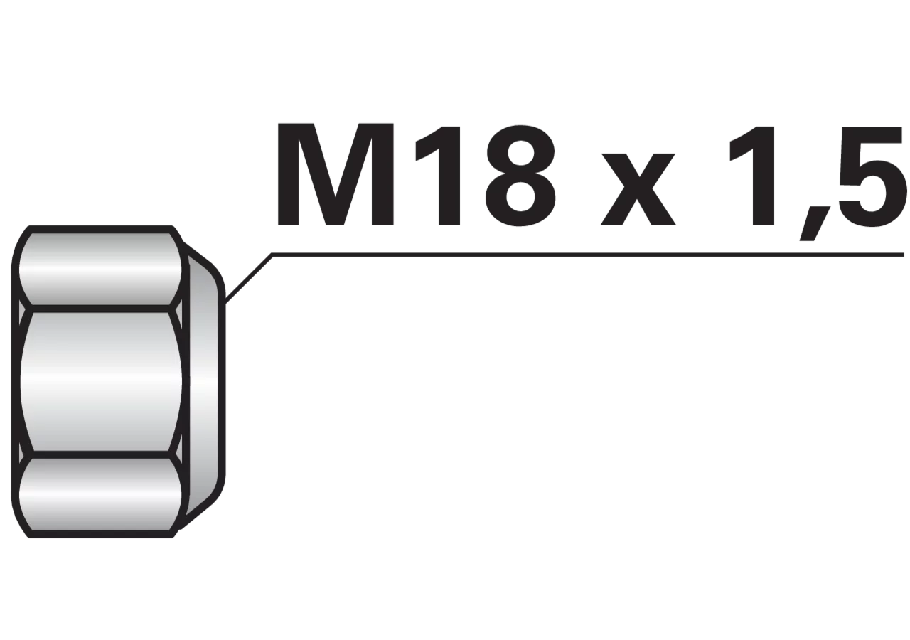 Gedrückte Mutter M18x1,5 GartenShop24 - Hochwertige Gartengeräte