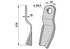 Schlegelmesser rechts, 70 x 10 x 270 mm, Loch 28,5 mm GartenShop24