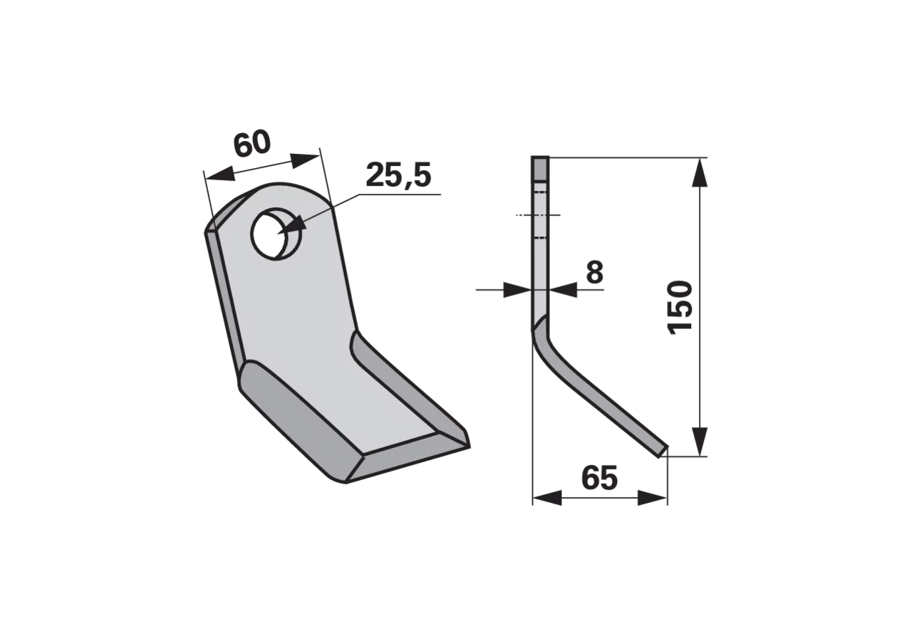 Y-Messer – passend für Leckron 6400080 GartenShop24