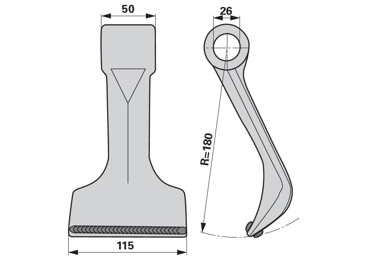 Schlaghammer PTA beschichtet – passend für Kuhn 6061699 GartenShop24