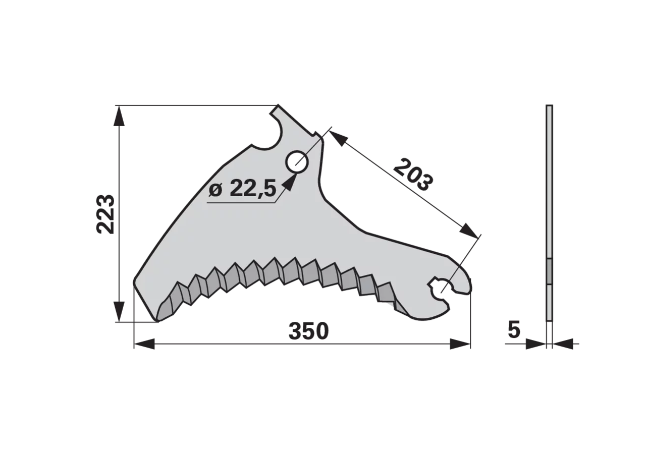 Pressenmesser – passend für Case IH 03.005.947 FRANK