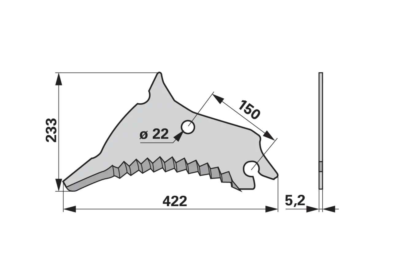 Pressenmesser – passend für Kuhn Z4545590 FRANK