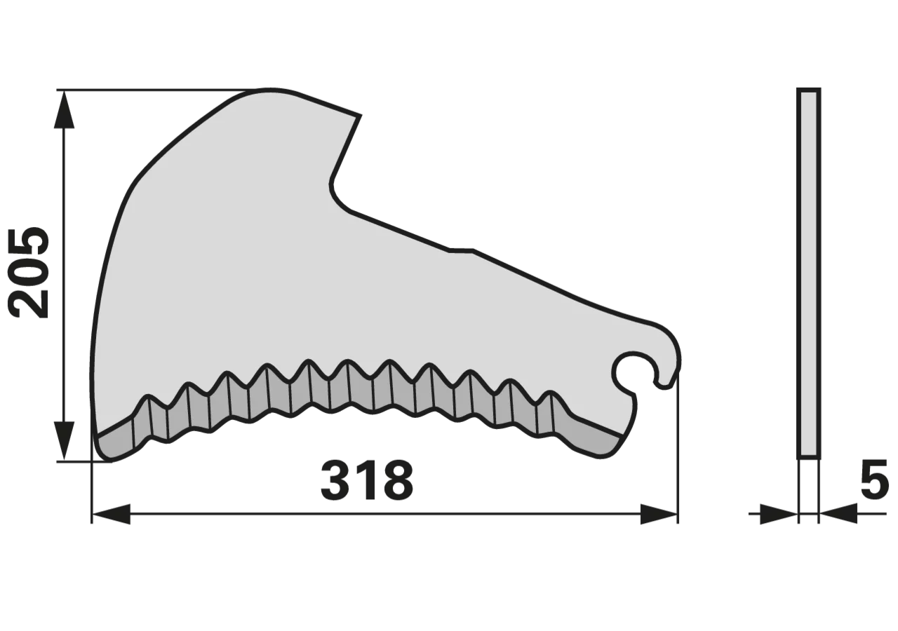 Pressenmesser – passend für Kuhn Z5063900 FRANK