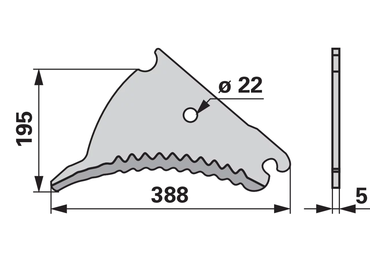 Messer – passend für Deutz Fahr 1665 1648 FRANK