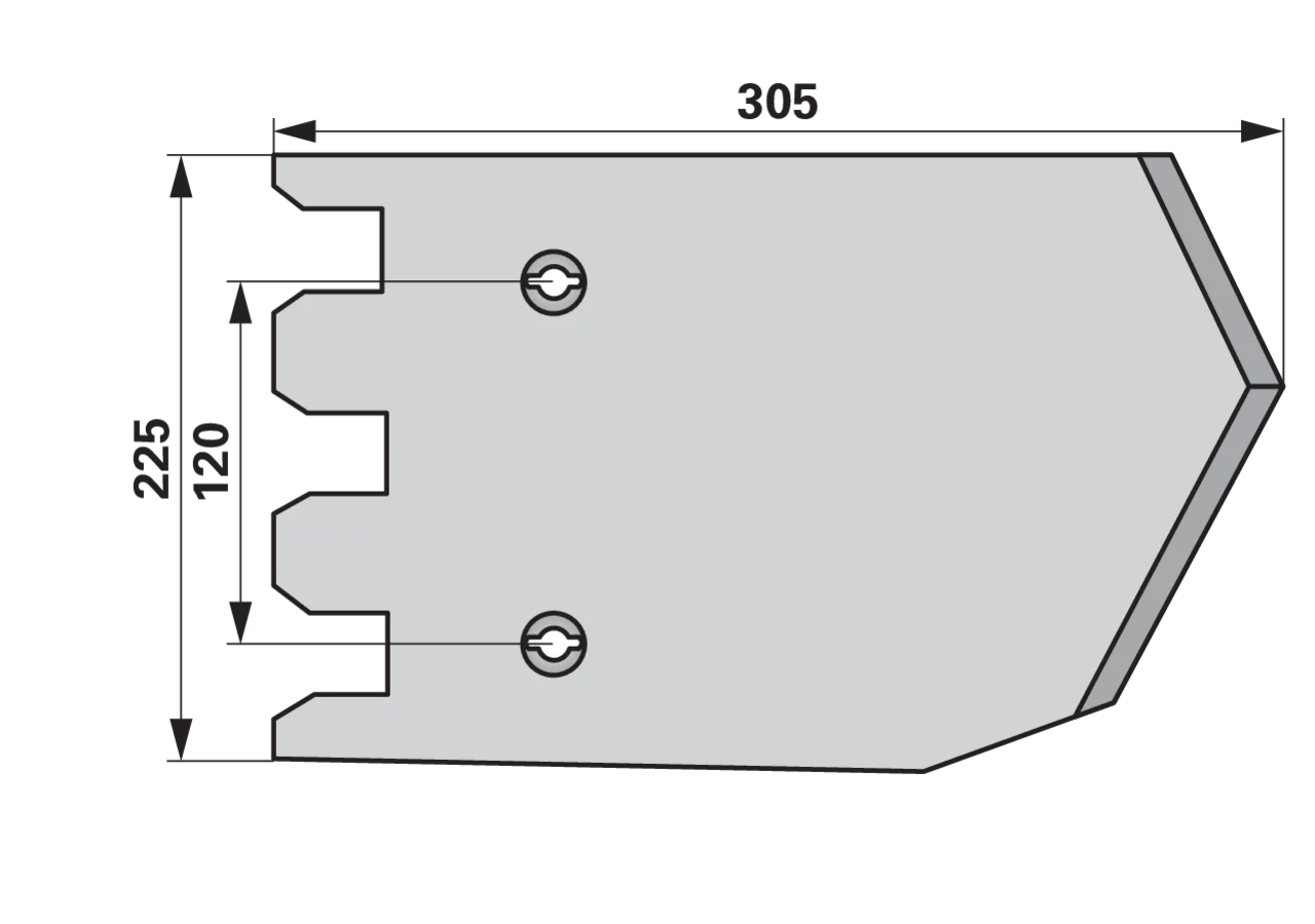 Rodeschar rechts, 2 teilig – passend für Grimme 089.02488 GartenShop24