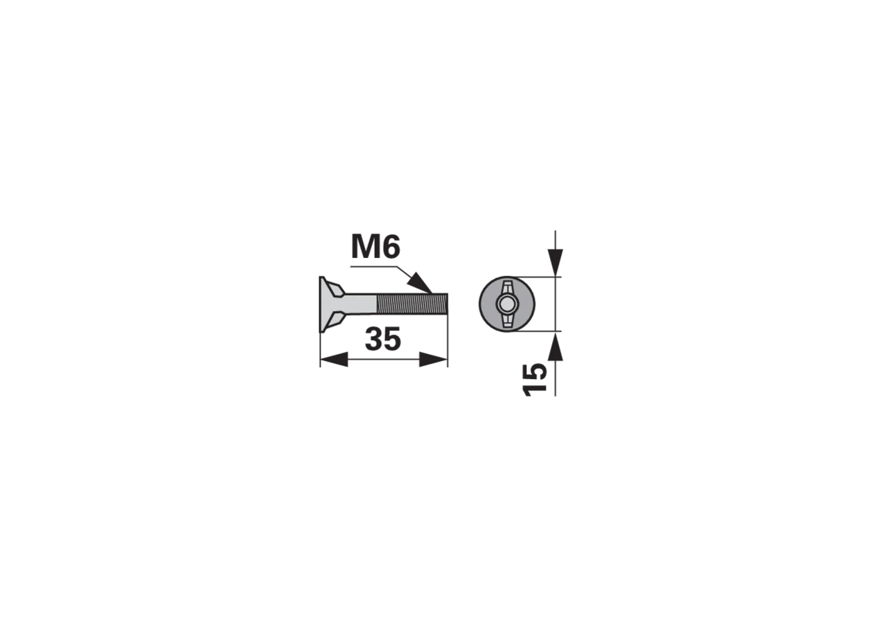 Rippenschraube M6 x 35 – passend für Stoll 0433690 GartenShop24