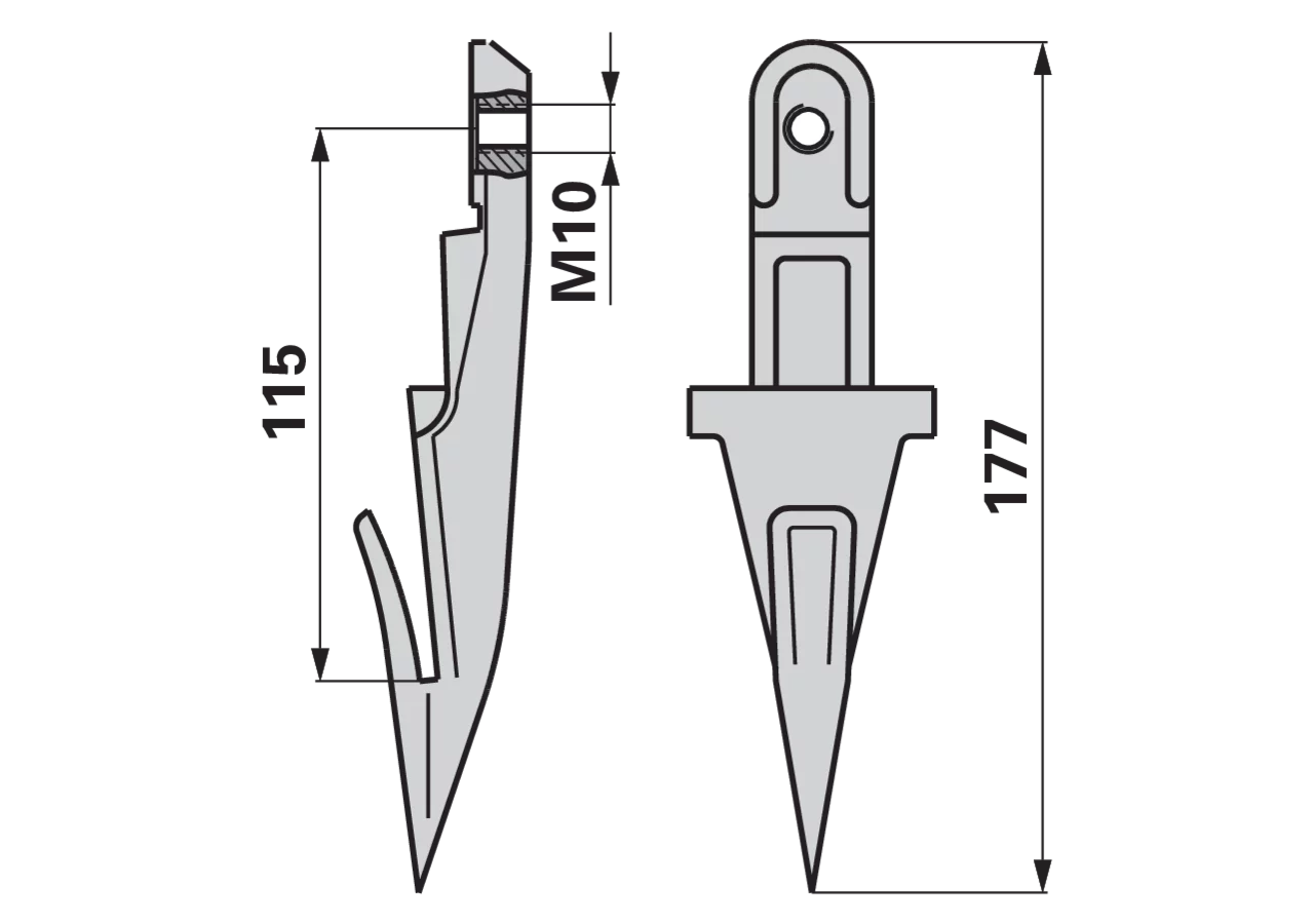 Einzelfinger Ganzstahlfinger – passend für Bucher H150115230 GartenShop24