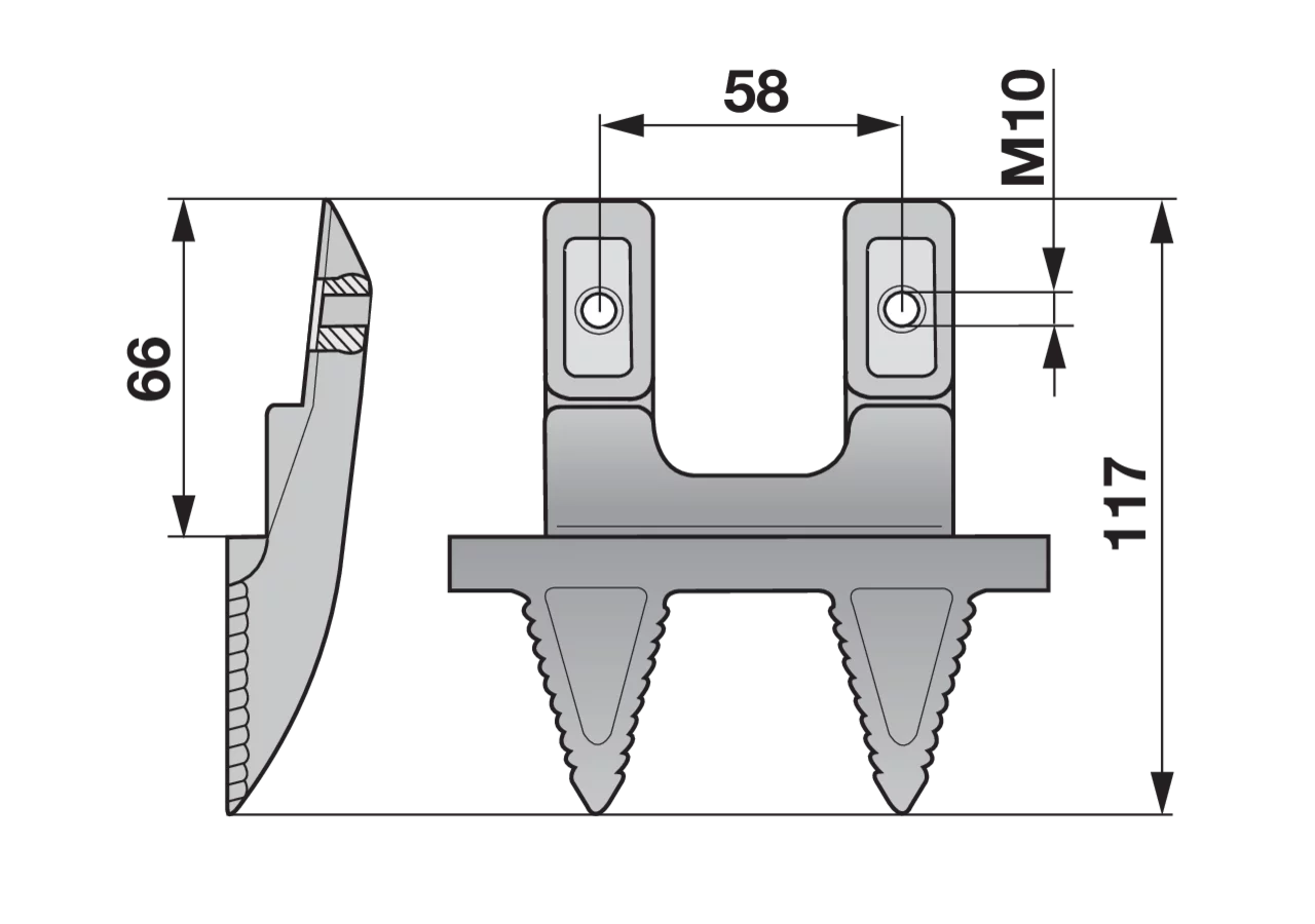 Doppelmulchfinger Rapid 257112 Rapid