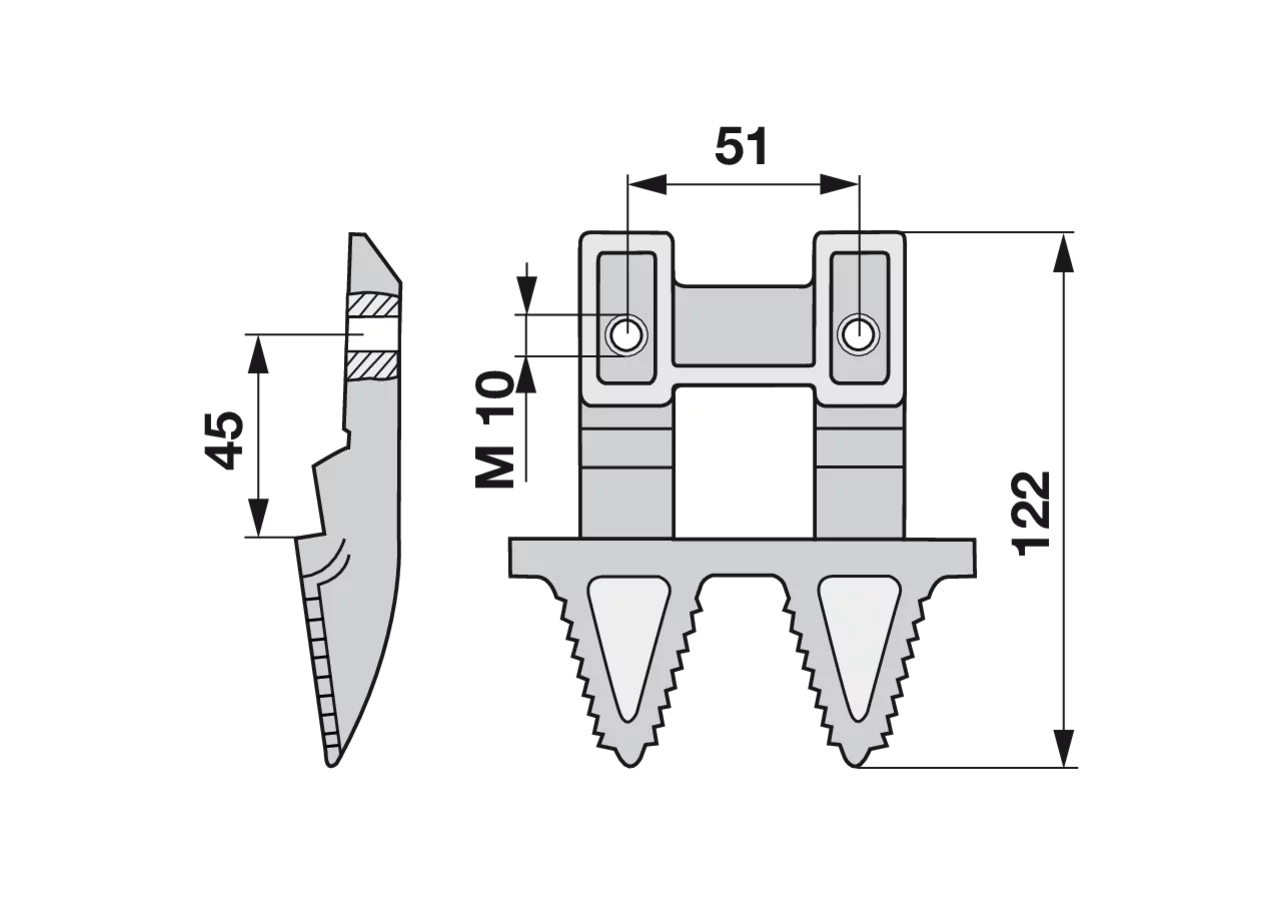 Doppelmulchfinger – passend für Rapid 22221 GartenShop24