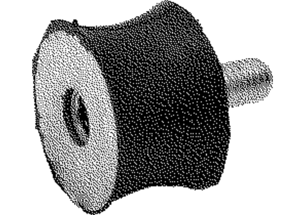 Rundpuffer AD 39 x H 25 mm, M10 – passend für Aebi AM2006504 GartenShop24
