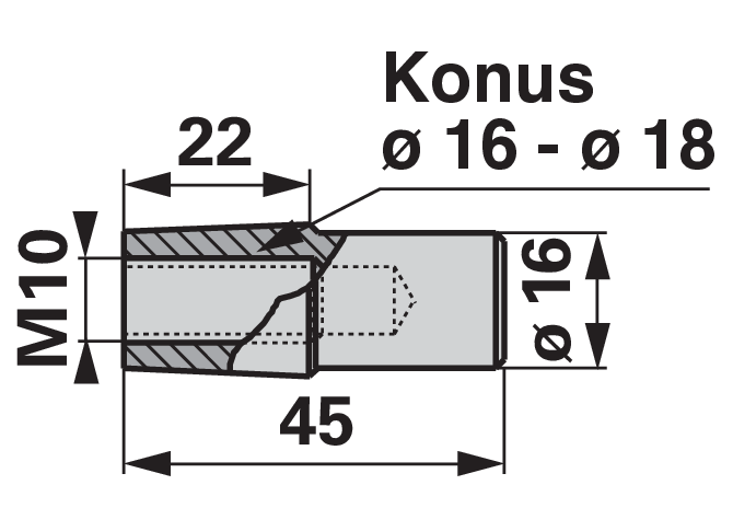 Konuszapfen – passend für Aebi AM167/4 GartenShop24