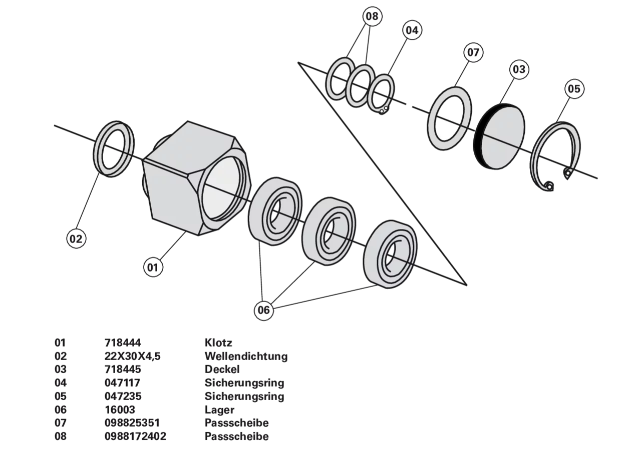 Kulissenstein 40 mm, mit Lagerung – passend für Bucher 10220097 GartenShop24