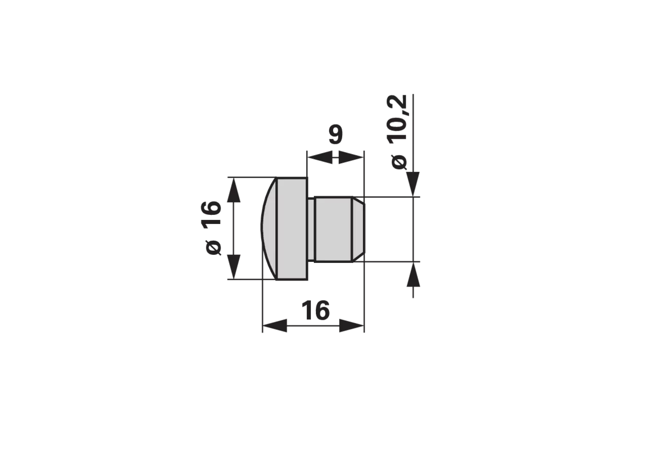 Schlagbolzen AD 10,2 x L 16 mm – passend für Moty 1112 GartenShop24