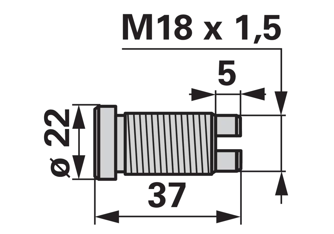 Pufferschraube M18 x 1,5 x 37 mm – passend für Nussmüller 431N GartenShop24