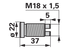 Pufferschraube M18 x 1,5 x 37 mm – passend für Nussmüller 431N GartenShop24
