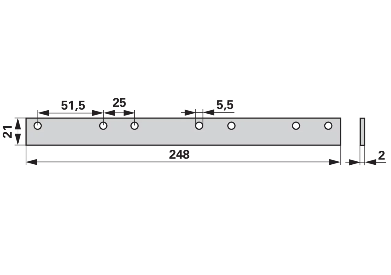 Federblech L 248 mm – passend für Steyr 192720295 Schröckenfux