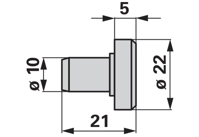 Pufferbolzen AD 10 x L 21 mm – passend für Vogel und Noot FB102901 GartenShop24