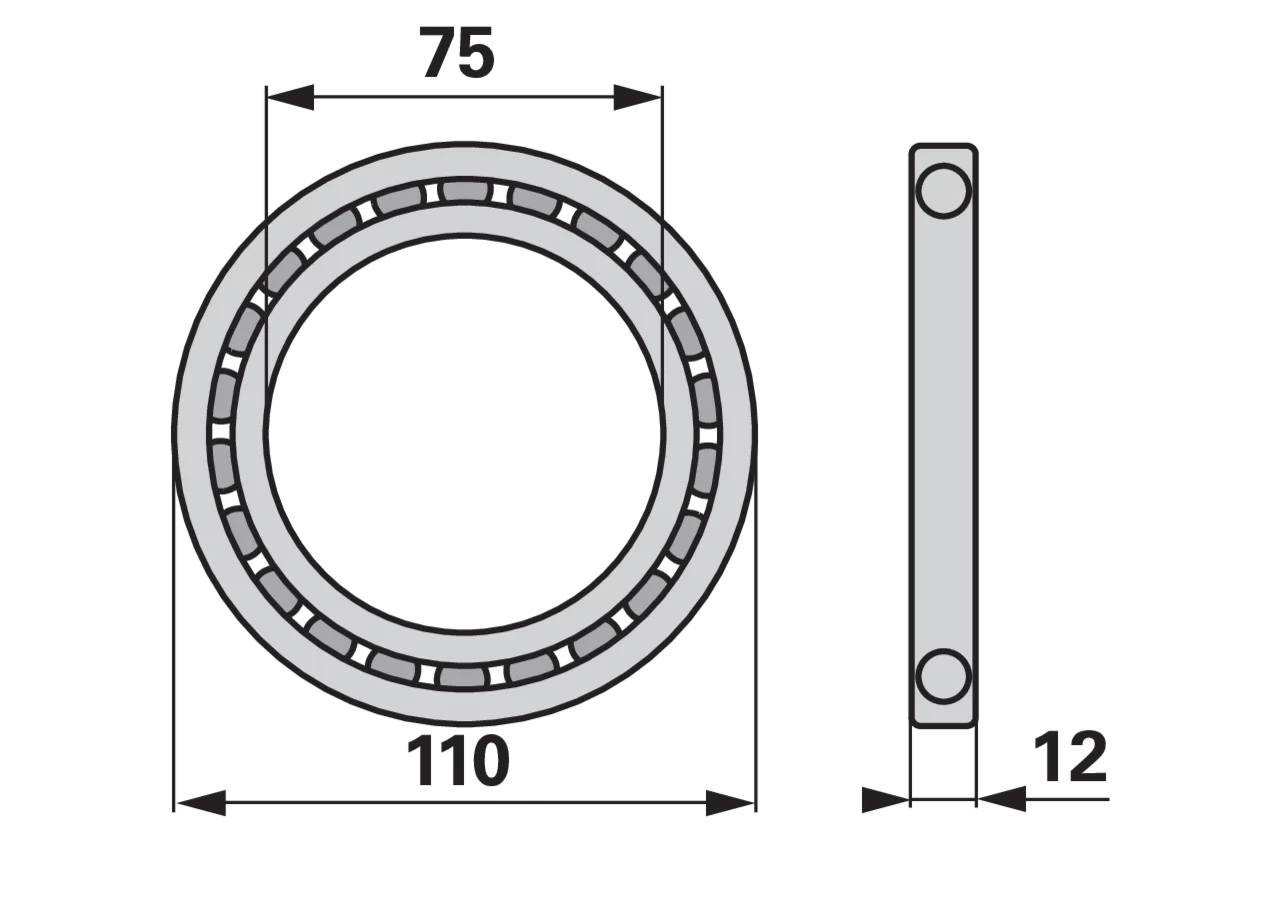 Kugellager AD 110 x ID 75 x B 12 mm – passend für Bucher 05900070 GartenShop24